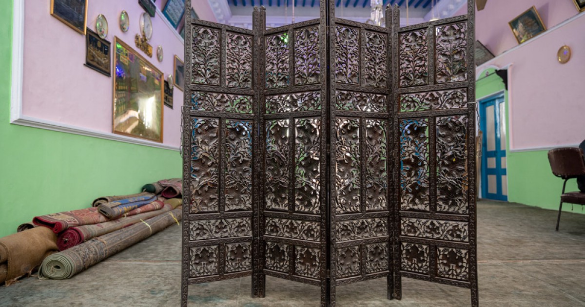 Antique Screen in the hall